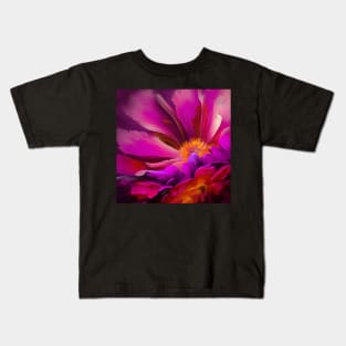 Magenta Flower Petals Kids T-Shirt